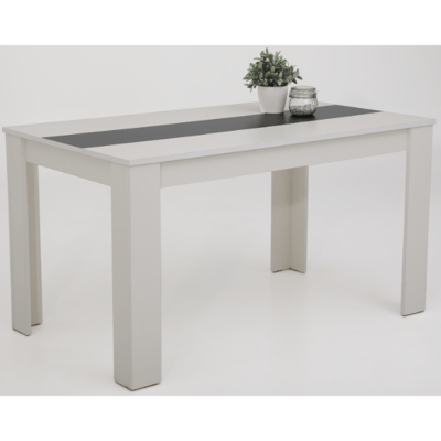 Table à manger Marije-blanc/noir Table à manger Marije-blanc/noir