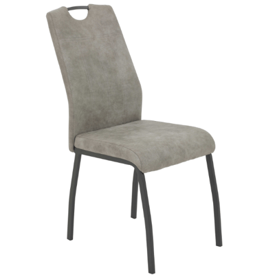 Chaise de salle à manger Filemon-microfibre gris Chaise de salle à manger Filemon-microfibre gris