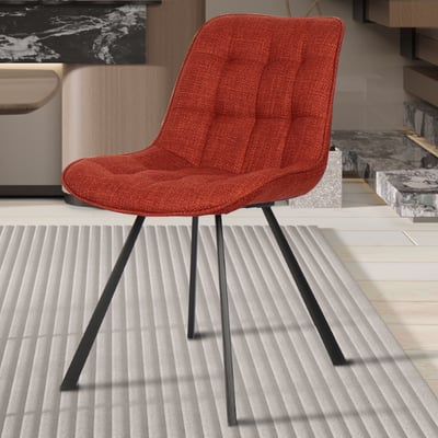 Chaise de salle à manger Ariba avec pieds métalliques - rouge Chaise de salle à manger Ariba avec pieds métalliques - rouge