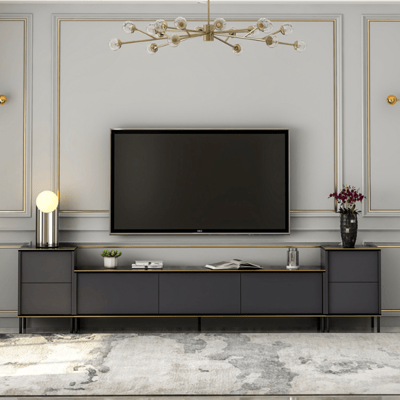 Imaj Meuble TV | 100 % MÉLAMINE | Anthracite