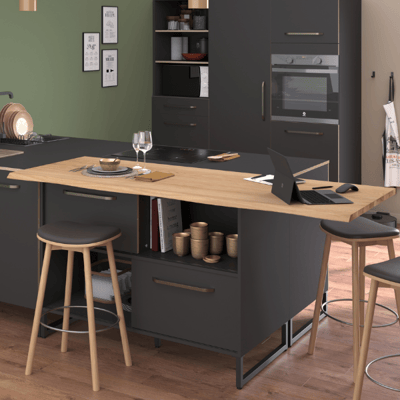 Plan de travail Wade 180cm - placage de chêne