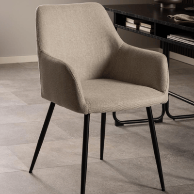 Chaise de salle à manger Lizzy - tissu beige