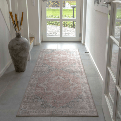Chic Havana Hallway Runner in Blue/Orange (Tapis de couloir Chic Havana en bleu/orange) Chic Havana Hallway Runner in Blue/Orange (Tapis de couloir Chic Havana en bleu/orange)