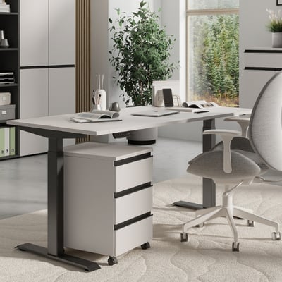 Bureau à réglage électrique Bogdan - 140x80x72-120cm - beige Bureau à réglage électrique Bogdan - 140x80x72-120cm - beige
