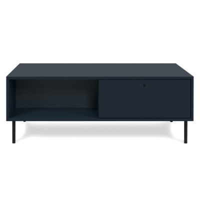 Table basse Carillon - 110x60x40cm - avec deux tiroirs - bleu marine Table basse Carillon - 110x60x40cm - avec deux tiroirs - bleu marine