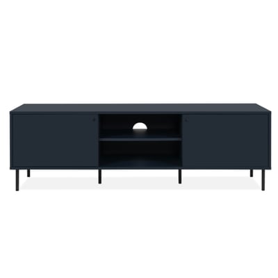 Meuble TV Carillon - 160x40x50cm - 2 portes - bleu marine Meuble TV Carillon - 160x40x50cm - 2 portes - bleu marine
