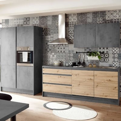 Cuisine complète Troy | Evier, meuble haut, réfrigérateur et four | Design Artisan Oak Cuisine complète Troy | Evier, meuble haut, réfrigérateur et four | Design Artisan Oak