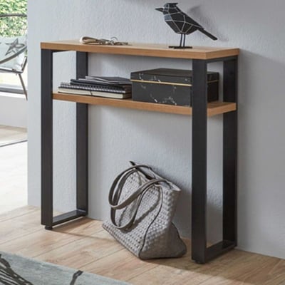 Table d'appoint | 70 x 28 x 75 cm | Design Anthracite Oak Table d'appoint | 70 x 28 x 75 cm | Design Anthracite Oak