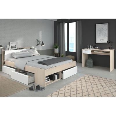 Ensemble de chambre Most | Lit double avec espace de rangement et bureau Ensemble de chambre Most | Lit double avec espace de rangement et bureau