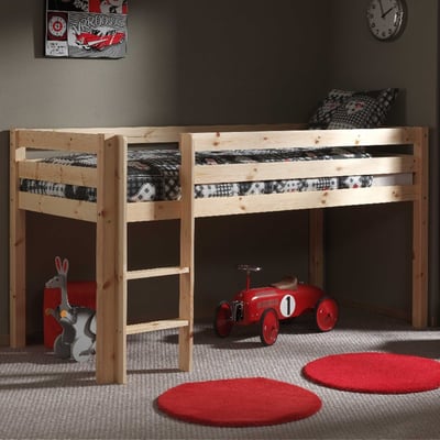 Lit mi-hauteur Charlotte - bois pin Lit mi-hauteur Charlotte - bois pin