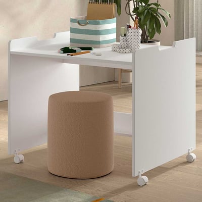 Bureau Primo - 84x73x71cm - avec roulettes - blanc