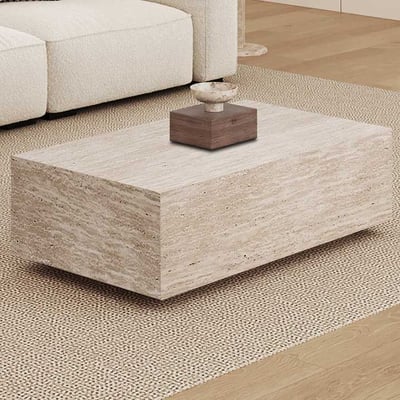 Table basse Jane - 120x70x38cm - travertin