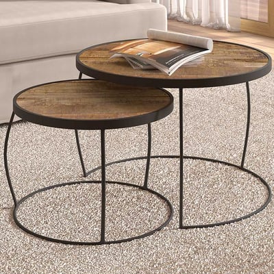 Lot de 2 tables basses Lars - mangolia