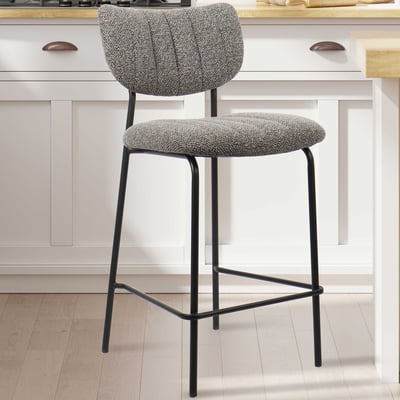 Tabouret de bar Georgi | 46 x 53 x 97 cm | Gris foncé