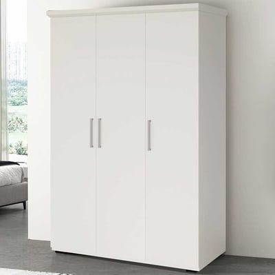 Armoire Nikkie - 120x52x183cm - 3 portes - blanc