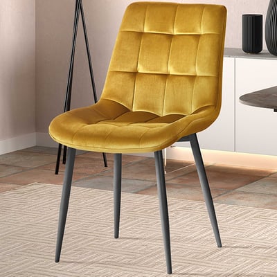 Chaise de salle à manger Tanja-velours or