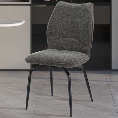 Chaise de salle à manger Lara pivotant - 46x60x89cm - gris