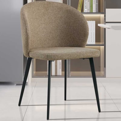 Chaise de salle à manger Tilly - 51x55x80cm - tissu couleur sable