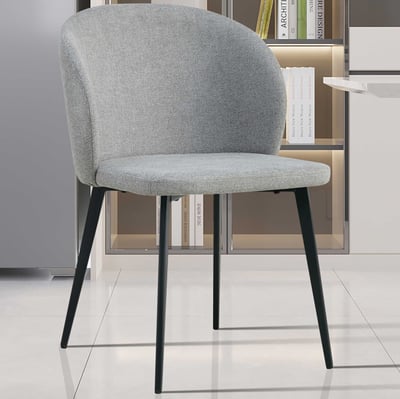 Chaise de salle à manger Tilly - 51x55x80cm - tissu gris