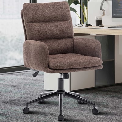 Chaise de bureau Aimé - 64x68x88cm - réglable - brun