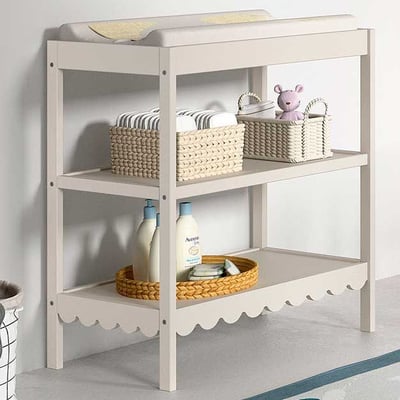 Table à langer Swingo - 95x52x80cm - 3 niveaus - argile