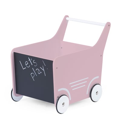 Chariot de marche en bois - rose Chariot de marche en bois - rose