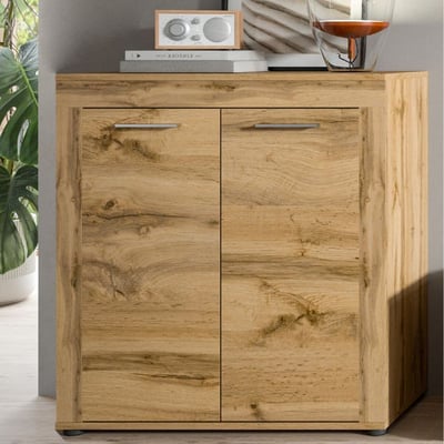 Buffet Jam - 80x35x88cm - 2 portes - chêne Wotan