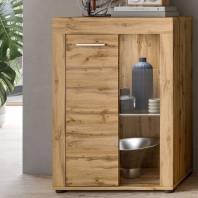 Vitrine Jam - 60x35x86cm - 1 porte - chêne Wotan