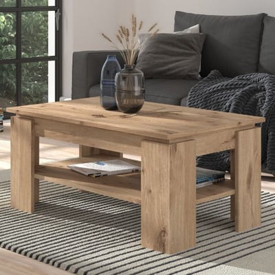 Table basse Titan - 100x60x45cm - décor chêne 