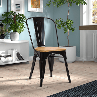 Chaise Victory - noir/brun