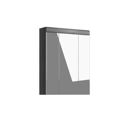 Miroir Armoire Scout Xonox - 60x79x18 cm - Smoke Silver & Blanc