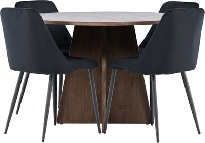 TABLE DE SALLE À MANGER BOOTCUT AVEC CHAISE DE CHEVET