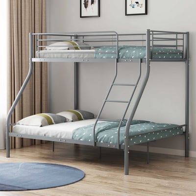 Lit superposé Trixie 90x200 & 140x200 - métal - gris mat