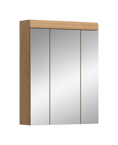 Armoire à miroir Scout Xonox - Sage vert & bois artisan - 60x79x18 cm