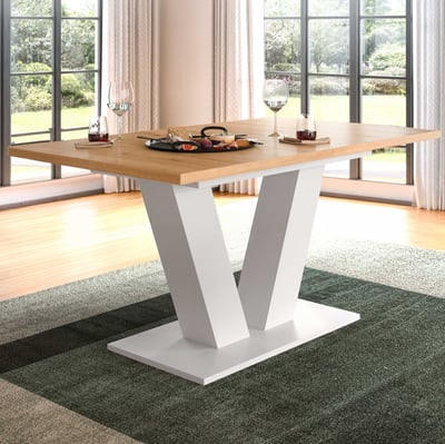 Table à manger extensible Motion Emob - Artisan & Blanc - 150-190x76x90 cm