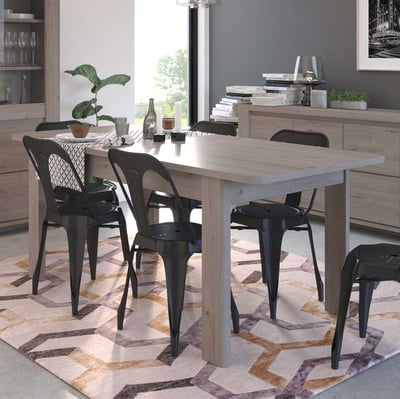 Table à manger extensible Porto - gris