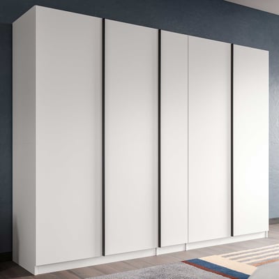 Armoire 5 portes Oakland Xonox - Blanc - 230x183x53 cm