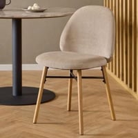 Chaise de salle à manger Sophia - 54x46x82,5cm - tissu beige
