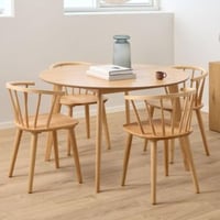 Table de salle à manger ronde Rover - Ø120x76cm - placage de chêne