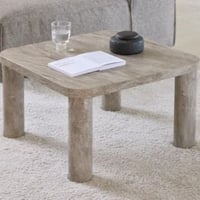 Table basse Solano - 60x60x36 cm - marbre gris