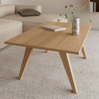 Table basse Sieg - 130x70x45cm - placage de chêne