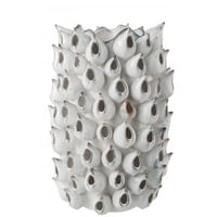 Vase anemone haut ceramique bleu large