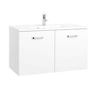 Meuble vasque Bobbi 90cm 2 portes - blanc