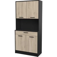 Vaisselier Romanie-chêne Kronberg/noir mat