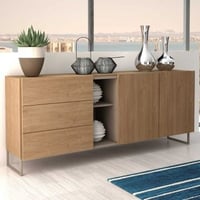 Dressoir Nomi 175cm pieds traineau- brun