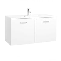 Meuble vasque Bobbi 100cm 2 portes - blanc