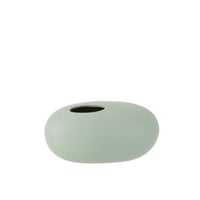Vase ovale ceramique vert pastel large