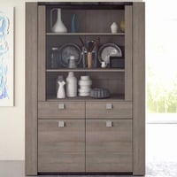 Armoire vitrée Iris - gris béton