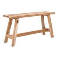 Banc Barcelone en bois de teck naturel - 90x25x45 cm