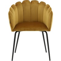 Fauteuil Limhamn Venture Design - Velours jaune - 54x61x77 cm